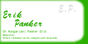 erik panker business card